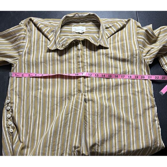 By Anthropologie Side-Button Tunic Blouse Size S - Picture 6 of 14